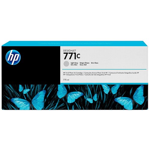 Картридж HP B6Y14A, 775 стр, светло-серый картридж струйный hp 771c b6y14a светло серый 775мл для hp dj z6200