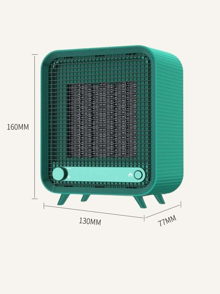 Вентилятор электрический керамический Funtasy QN 01, цвет зеленый / Вентилятор и Тепловентилятор 2 в 1 - фотография № 2