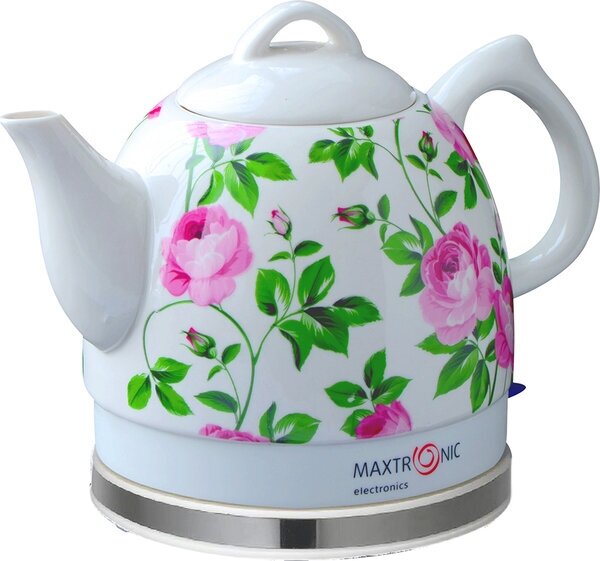 Чайник Maxtronic MAX-YD-181 Розовая роза c листьями (8) .