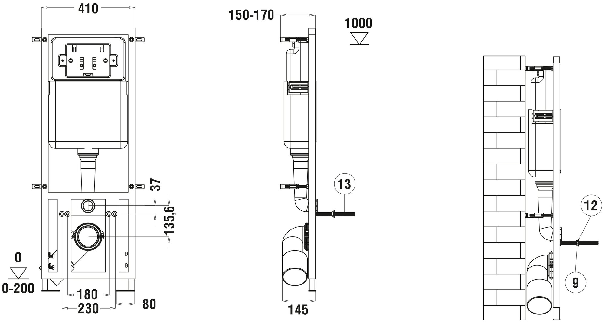 Унитаз с инсталляцией WeltWasser MARBERG 410 + GELBACH 004 GL-WT + MAR 410 SE хром - фотография № 3