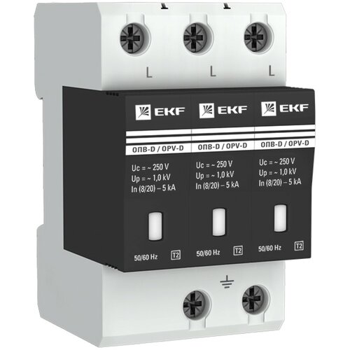 Ограничитель импульсных напряжений ОПВ-D-3P In 5кА 275В с сигн. EKF PROxima