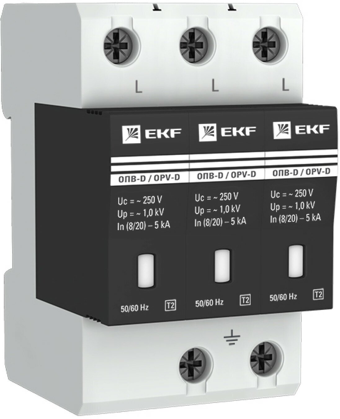 Ограничитель импульсных напряжений ОПВ-D-3P In 5кА 275В с сигн. EKF PROxima