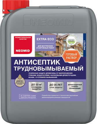 Антисептик трудновымываемый Neomid Extra eco, 10л