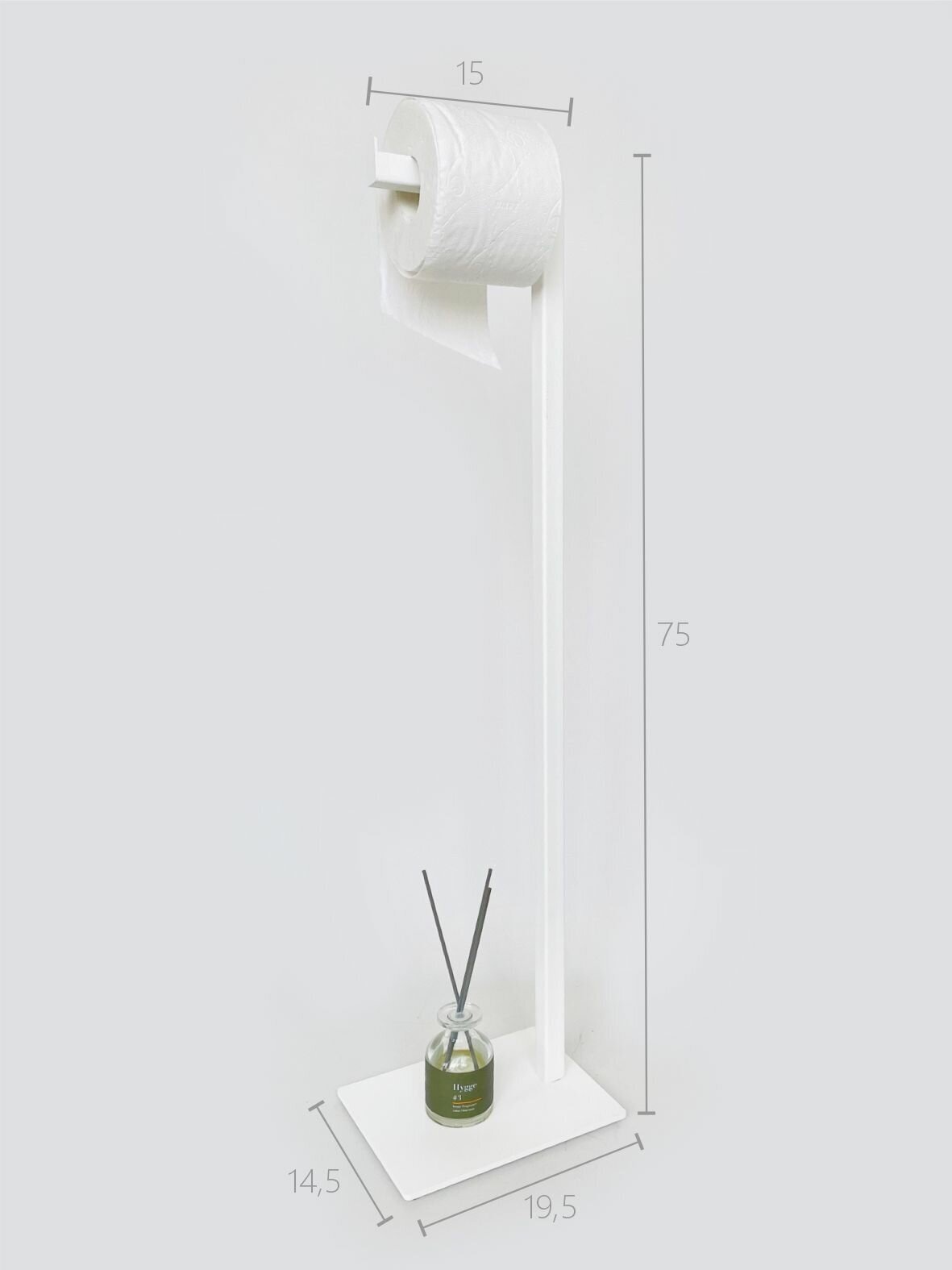 Держатель для туалетной бумаги без ершика напольный "Molinardi Creativo" белый