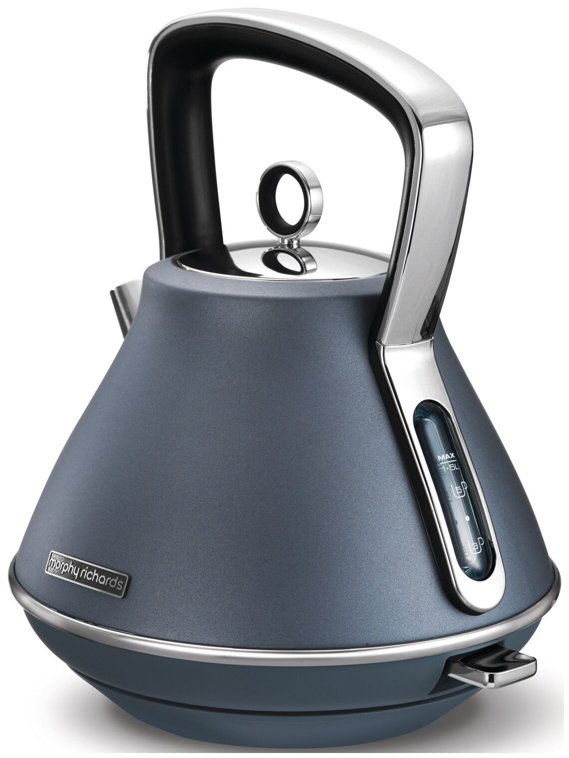 99011371452 Электрочайник Morphy Richards EvokePyramid 100102 голубой - фотография № 2