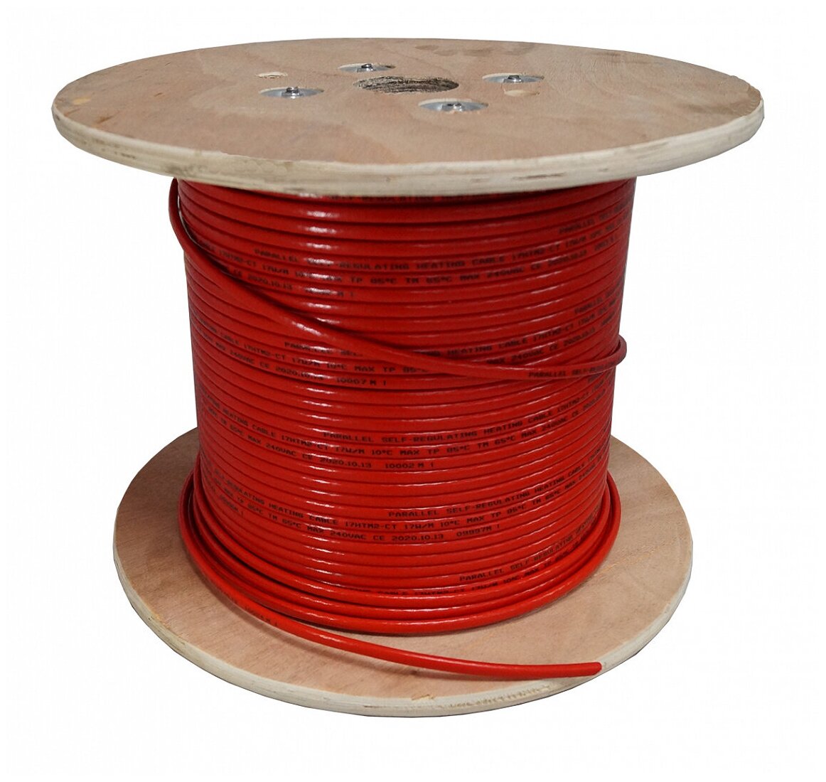 Саморегулирующийся пищевой греющий кабель в трубу SRL 17HTM-2CT (1м) красный