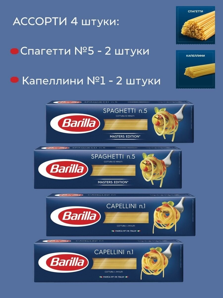 Макароны Barilla Спагетти и Капеллини - фотография № 5