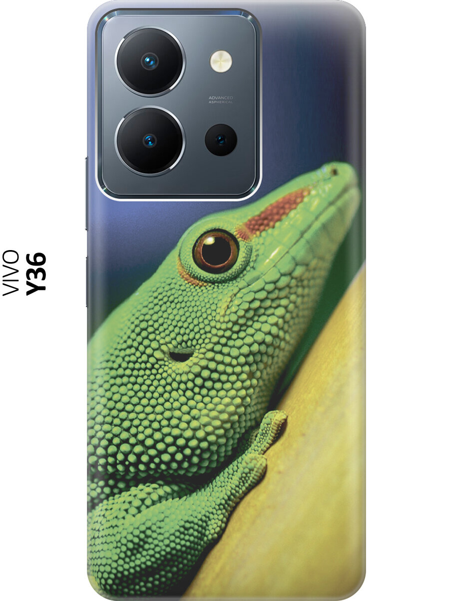 Силиконовый чехол Притаившийся хамелеон на Vivo Y36 / Виво У36