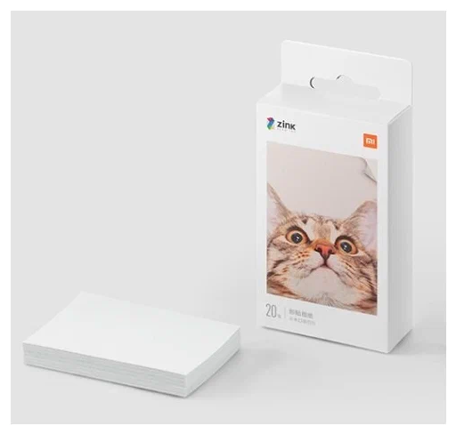 Бумага Xiaomi 50х76мм Mi Portable Photo Printer Paper, 50 л, 60 мм x 1 м, белый — фото 1