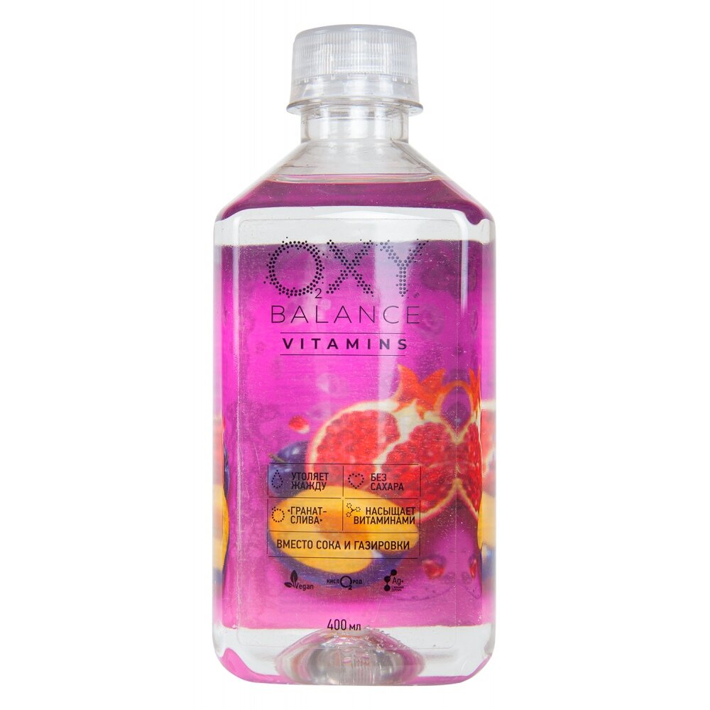 Напиток OXY Balance Vitamins, 400 мл, Базилик-Клубника-Лайм