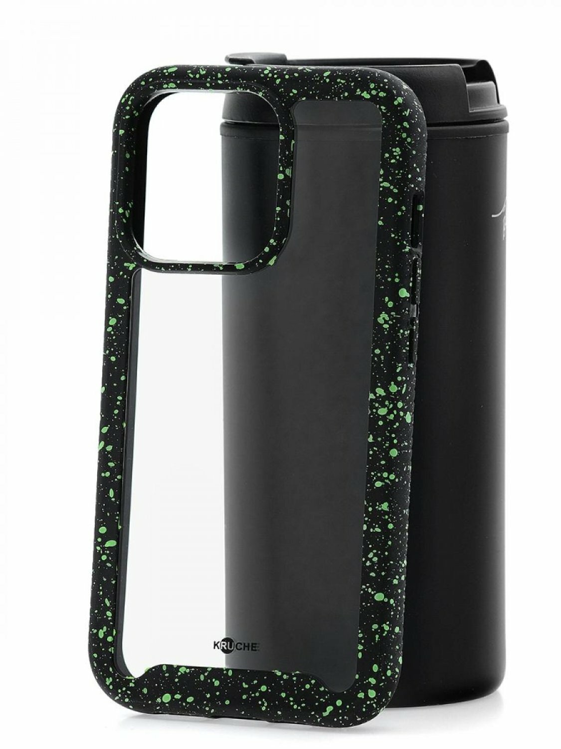Чехол для iPhone 13 Pro Kruche Armor Splash Black, противоударная накладка, защитный силиконовый бампер 360, прозрачный ударопрочный кейс, защита камеры