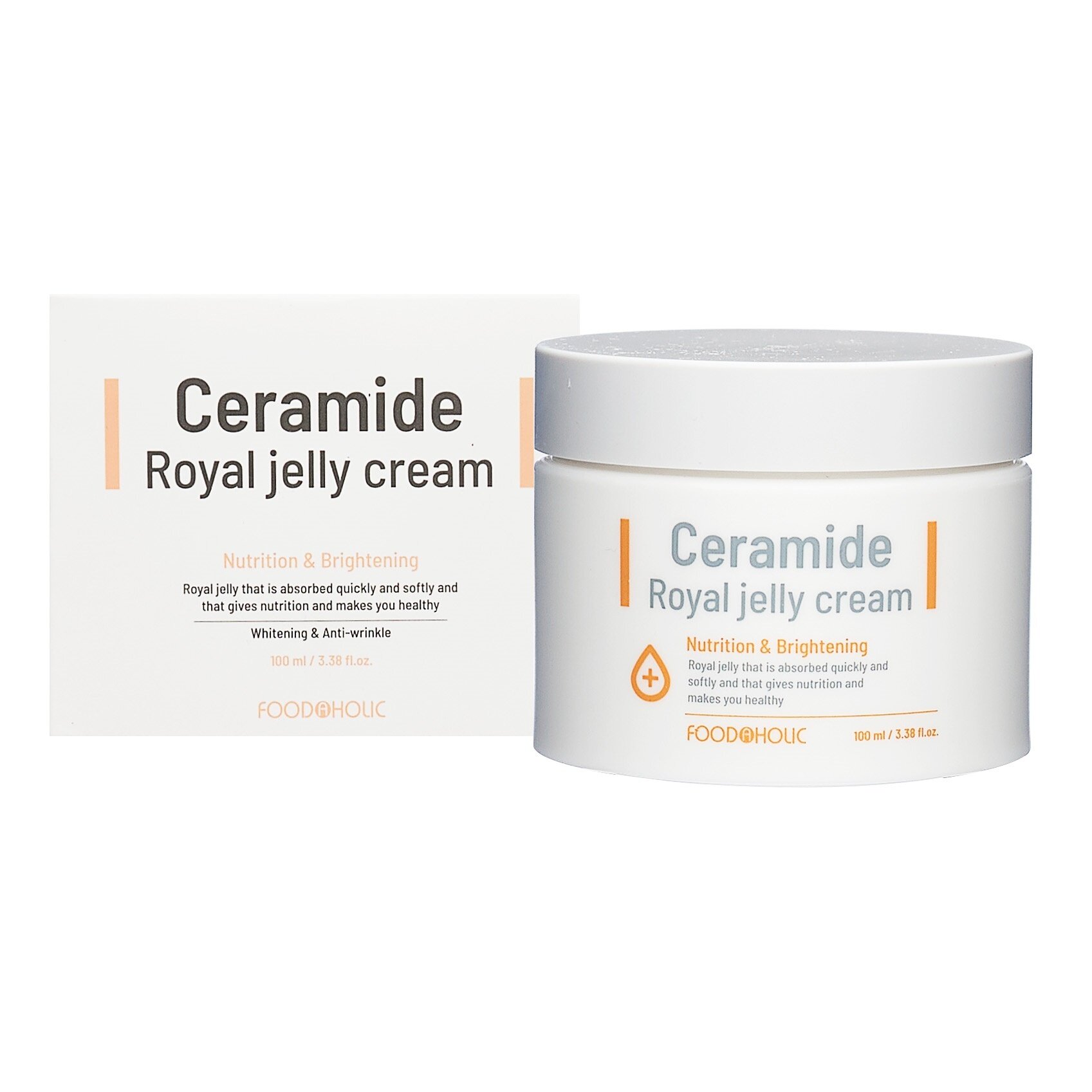 FOODAHOLIC CERAMIDE ROYAL JELLY CREAM Антивозрастной функциональный крем для лица с экстрактом маточного молочка 100 мл.