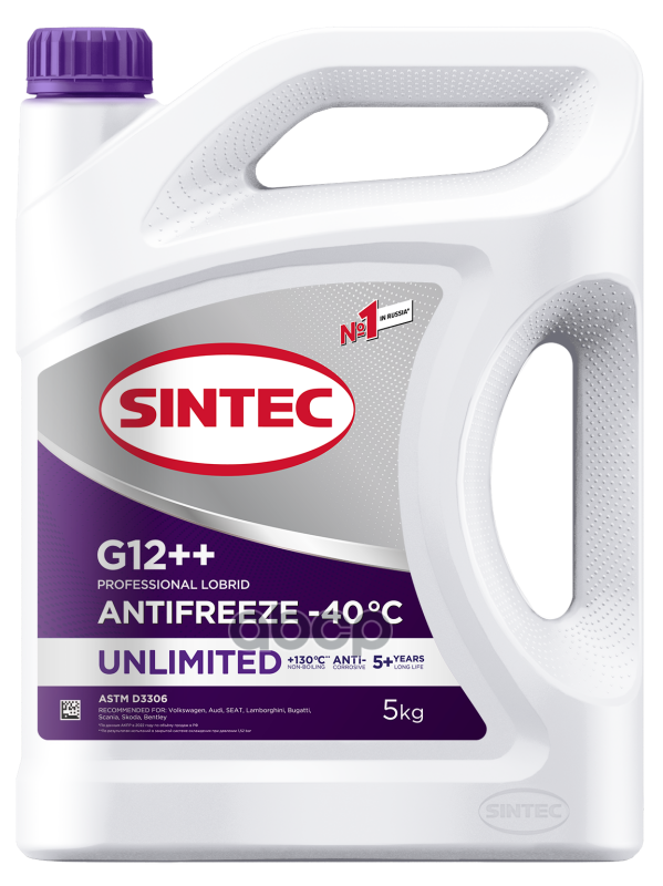 SINTEC 990566 Антифриз Sintec Unlimited фиолетовый G12++ 5 кг
