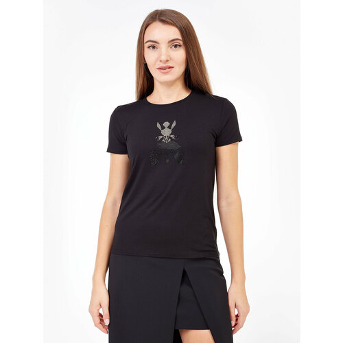 Футболка PATRIZIA PEPE, размер 36, черный