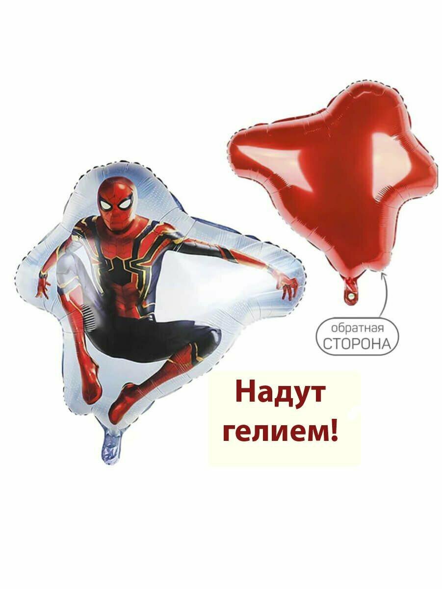 Воздушный шар с гелием фольгированная фигура Герои Марвел Человек Паук 1шт