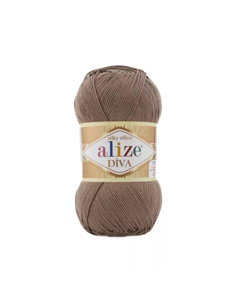 Пряжа Alize Diva 688 молочно-коричневый