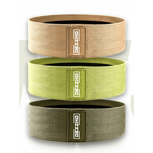 Резинки для фитнеса тканевые для тренировки ног и ягодиц DEZZKO 3 шт 1099₽