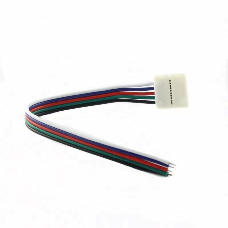 Коннектор односторонний гибкий для светодиодной ленты RGB, 5050, IP20, ширина 10мм, длина 20cм GENERAL