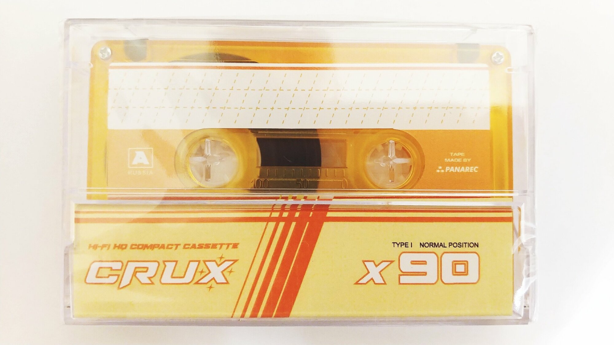 Аудиокассета новая высокого качества Crux X-90 (orange)