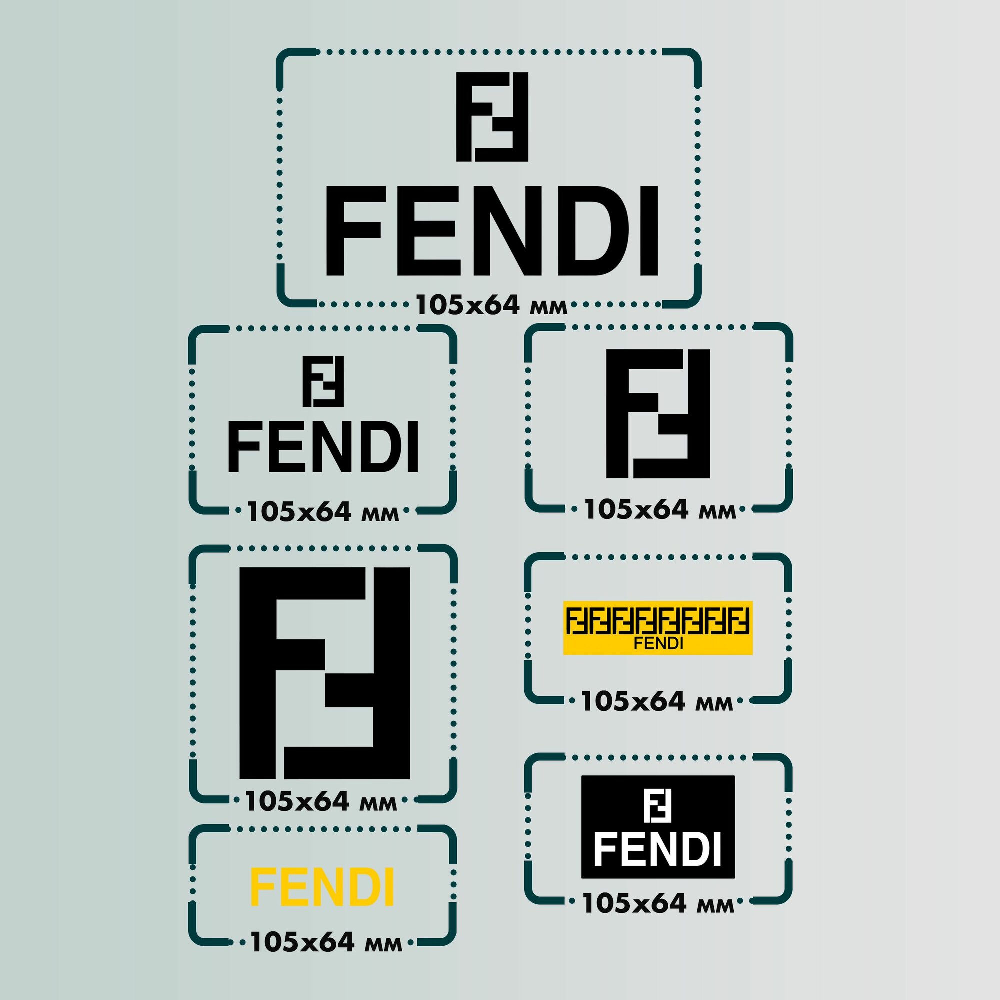 Термонаклейки на одежду Fendi — фото 1