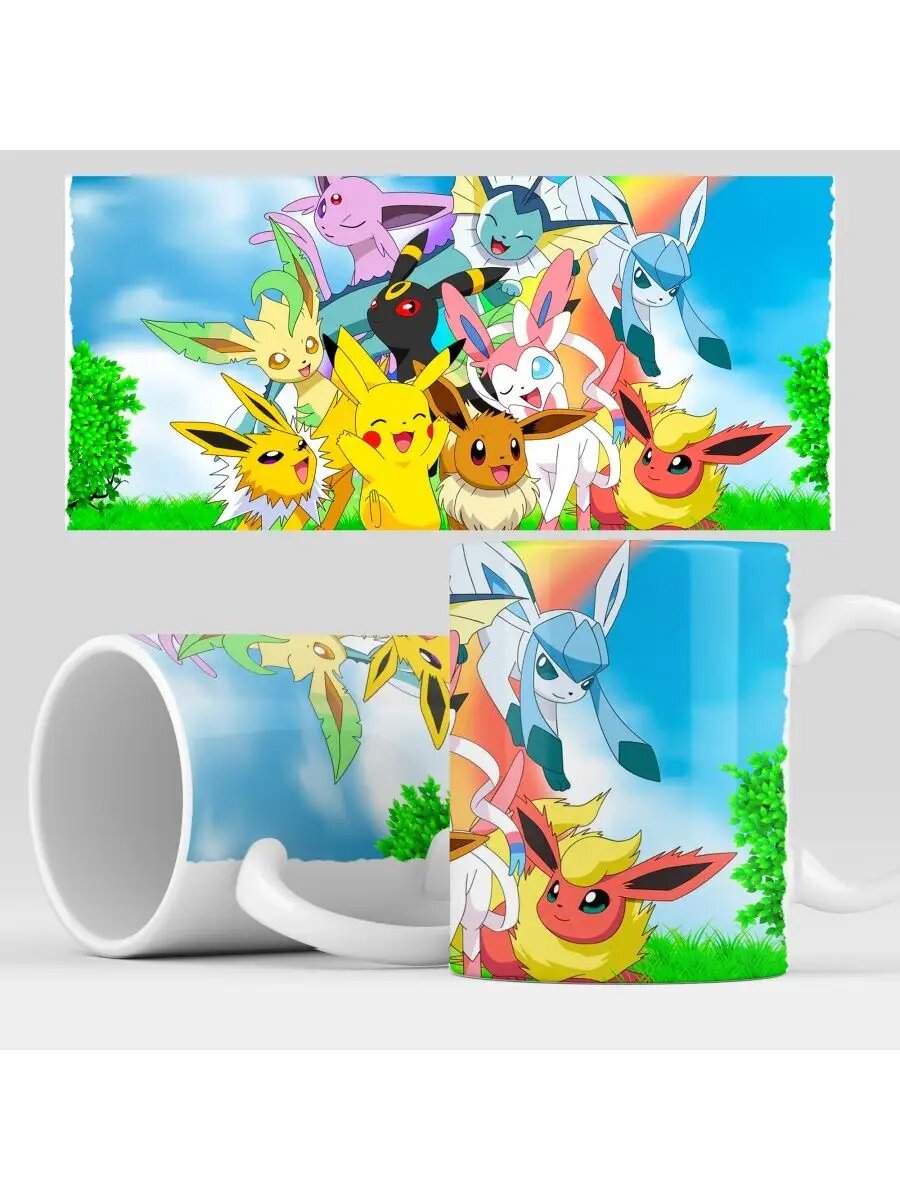 Кружка с принтом Покемоны, Pokemon