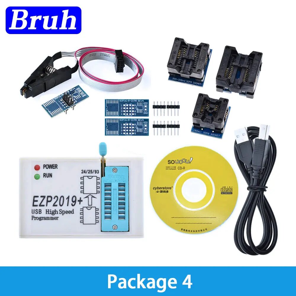 USB программатор EZP2019 + 12 адаптеров, Package 4