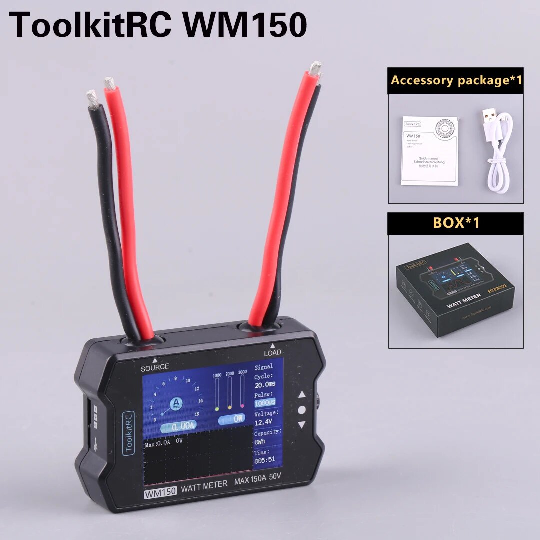 Mayatech ToolkitRC WM150 Измеритель мощности для RC дрона, ToolkitRC WM150