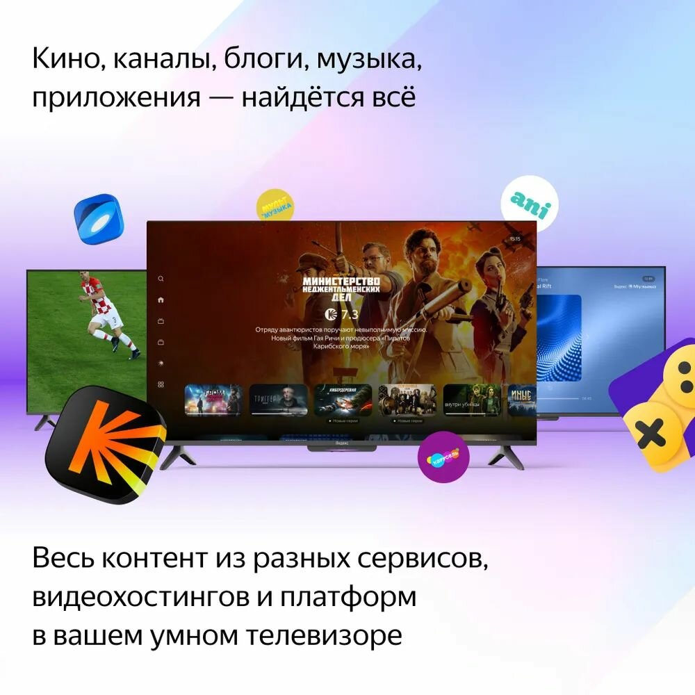55" Телевизор Яндекс ТВ Станция Бейсик с Алисой YNDX-00076 — купить в ...