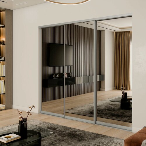 Изображение товара Готовое решение "Элегант" 3дв. Зеркало, Серебро профиль, 210х10х225