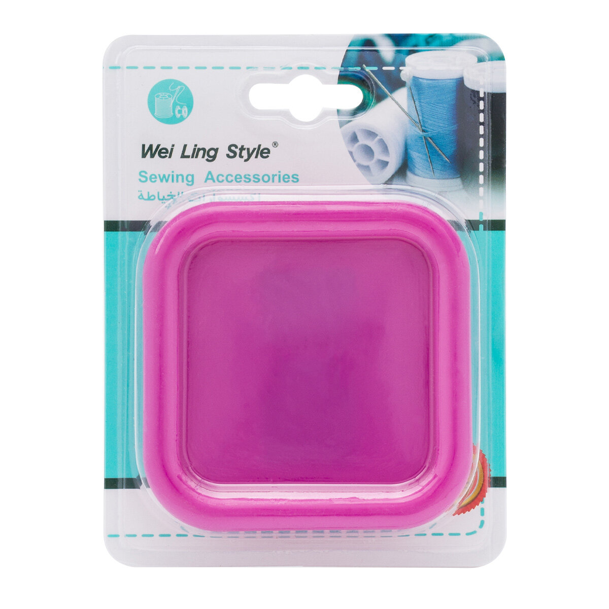 Игольница магнитная 8 х 8 см, розовая, магнит/пластик, без содержимого, MTW227 — фото 1