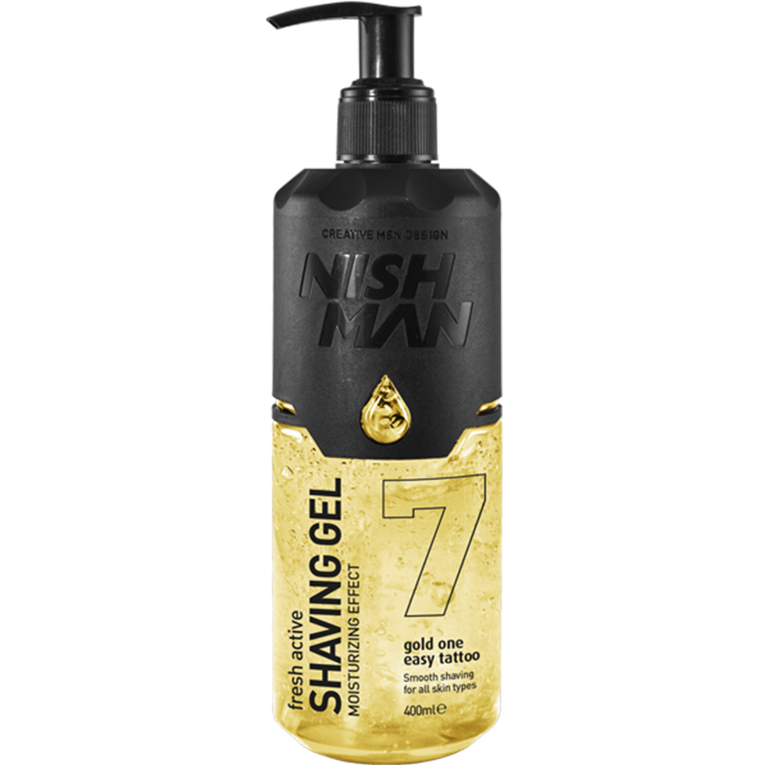 Гель для бритья NISHMAN Gold One Shaving Gel, 400мл, для всех типов кожи