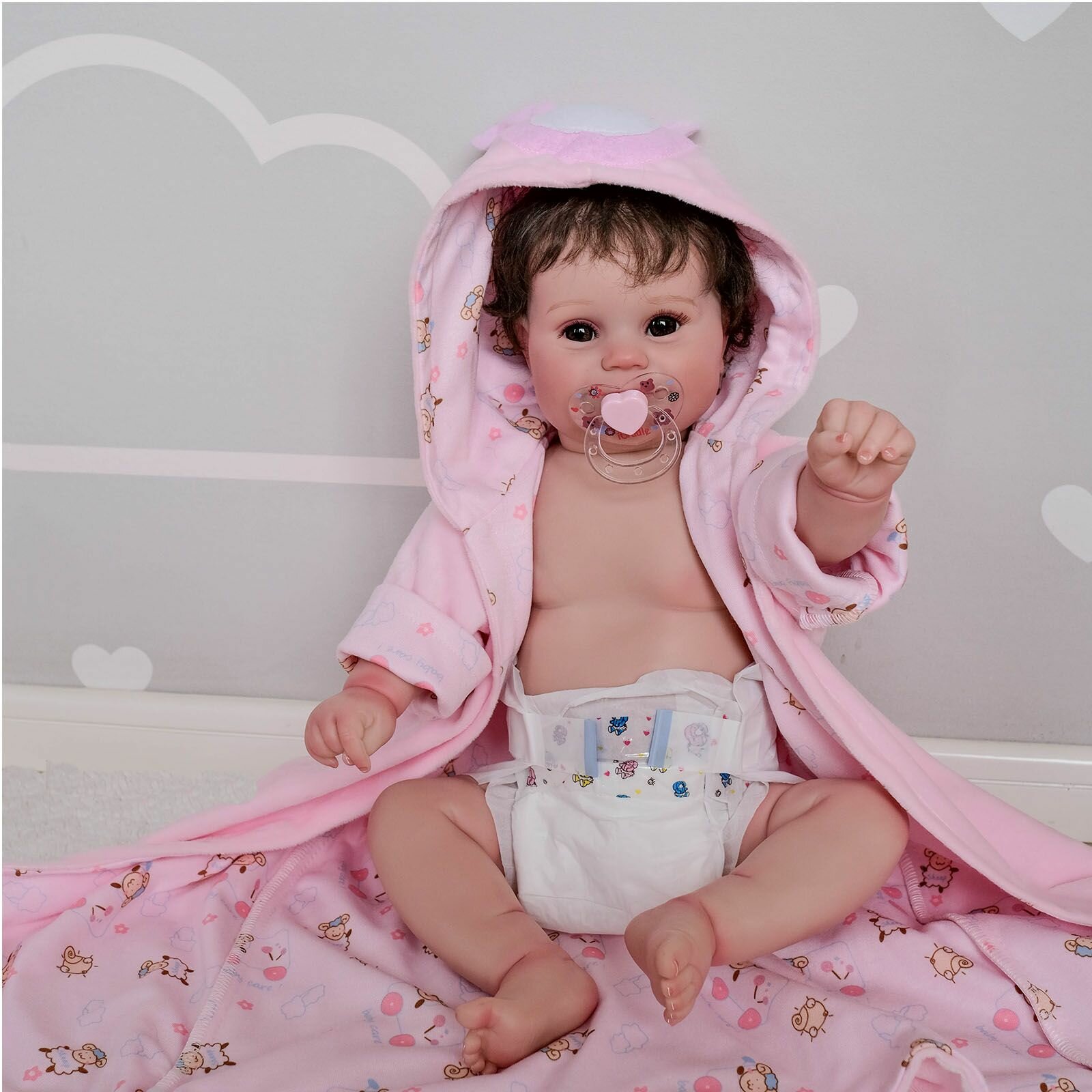 50см/ 20 ' 'Baby Girl для куклы, воспитывающая реалистичная мягкая игрушка ручной работы с простым чистым корпусом