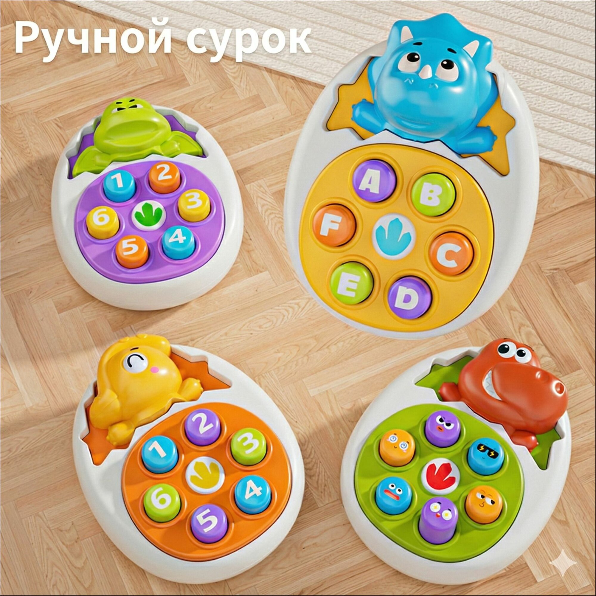 Динозавр Whac-a-Mole на ладони - интерактивная игрушка для малышей