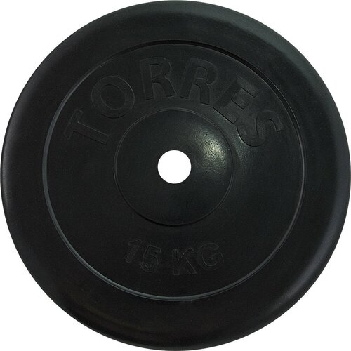 Диск TORRES PL507215 15 кг 1 шт. черный диск torres pl50705 pl50405 5 кг 1 шт красный