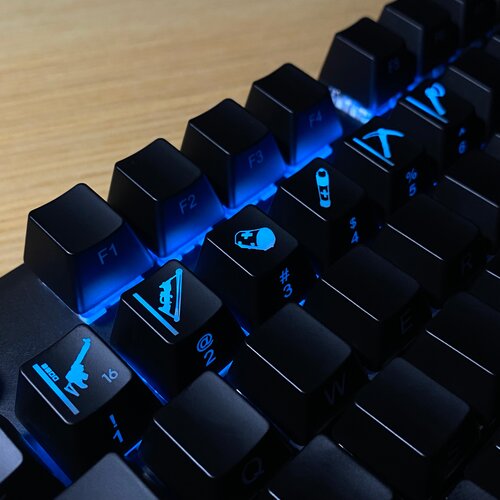 Хотбар RUST Набор кейкапов для механической клавиатуры (черный, OEM)