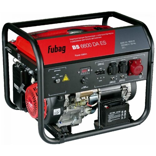 бензиновый генератор fubag bs 17000 da es 20000 вт Fubag Генератор бензиновый FUBAG BS 6600 DA ES с электростартером и коннектором автоматики