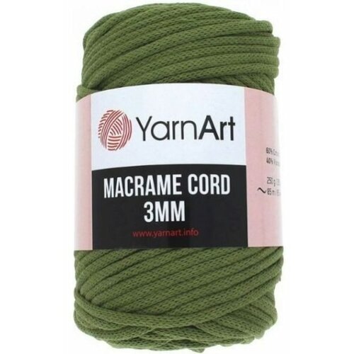 Пряжа YarnArt Macrame cord 3mm защитный (787), 60%хлопок/40%полиэстер/вискоза, 85м, 250г, 1шт