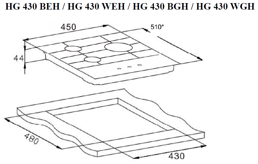 Газовая варочная панель Weissgauff HG 430 BGH, черный - фотография № 5