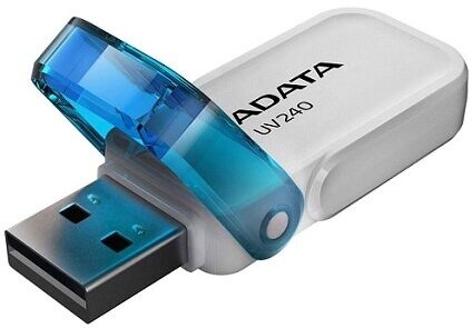 ADATA Накопитель USB flash 32ГБ ADATA Classic UV240 AUV240-32G-RWH, белый (USB2.0)