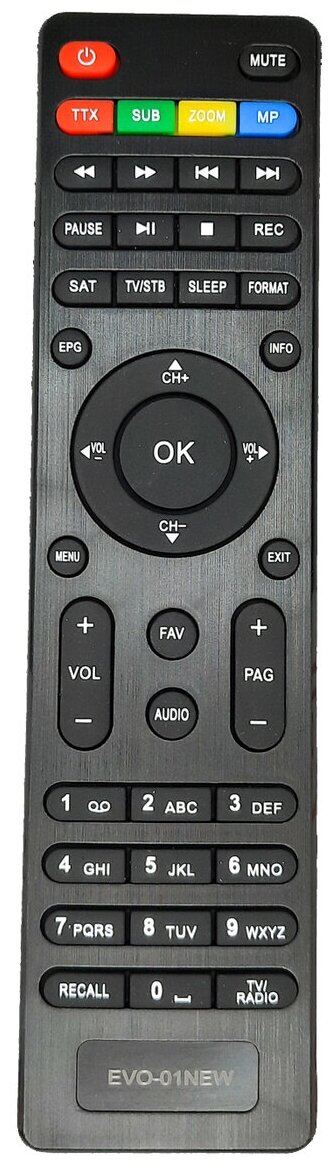 Пульт ДУ для ТВ приставки/ресивера телекарта EVO-01 NEW! (EVO-07 HD) 09 HD