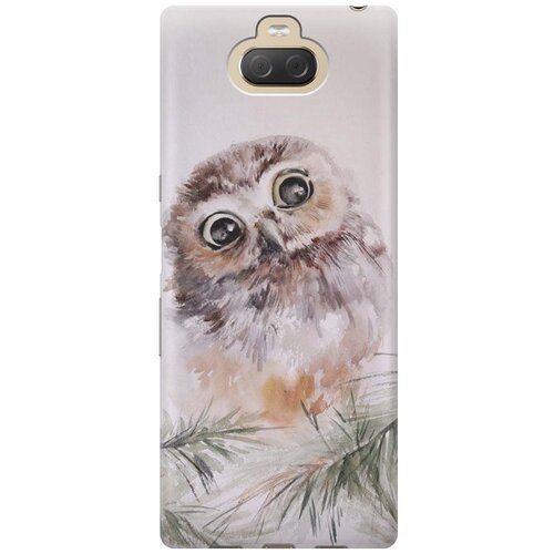 фото Re:pa накладка transparent для sony xperia 10 plus / xa3 ultra с принтом "совенок"