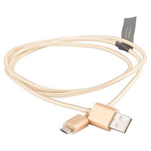 Кабель Rombica Twist USB - microUSB 1 м, gold