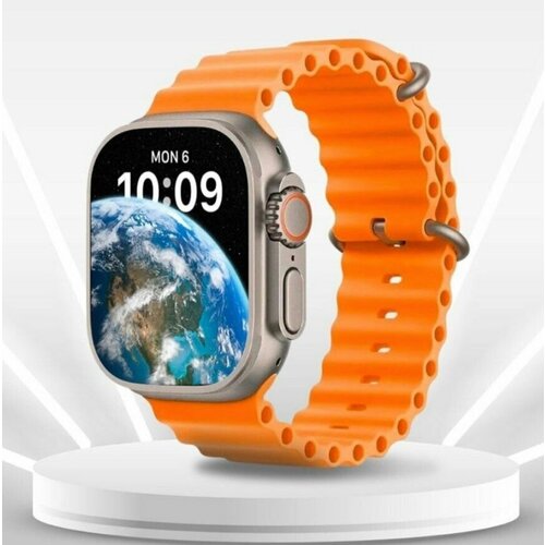 Умные часы X9 Ultra Gold Super Amoled, Smart Watch 9ultra, 49 mm, Wearfit Pro, Android, iOS, SMS, Звонки, 2 ремешка, Amoled, Pricemin