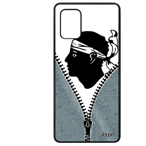 фото Чехол для телефонов samsung galaxy a71, "флаг корсики на молнии" государственный туризм utaupia