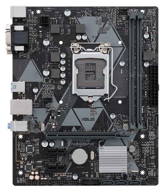 Материнская плата Asus PRIME H310M-K R2.0 RTL Soc-1151, H310, PCI-E Dsub+DVI GbLAN SATA MicroATX 2DD