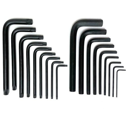 Набор ключей шестигранников и звездочек 18 предметов.