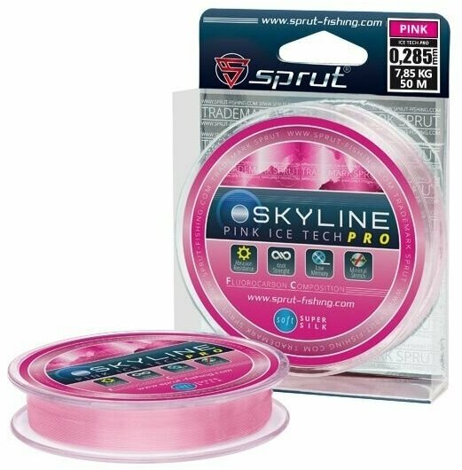 Леска Зимняя / Sprut Skyline PRO Pink (0,285mm/7,85kg/50m)