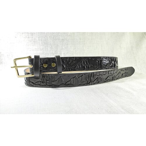 фото Ремень натуральная кожа, металл, двусторонний, подарочная упаковка, размер 120, длина 120 см., черный хельга шванцхен, leatherca