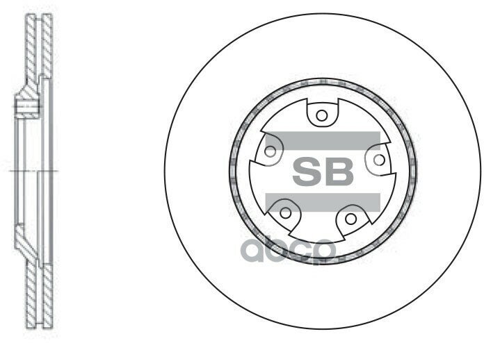 Диск Тормозной Hyundai H1/H100/Porter Передний Вент. d 253Мм. Hyundai 58129-44010 Sangsin brake арт. SD1034