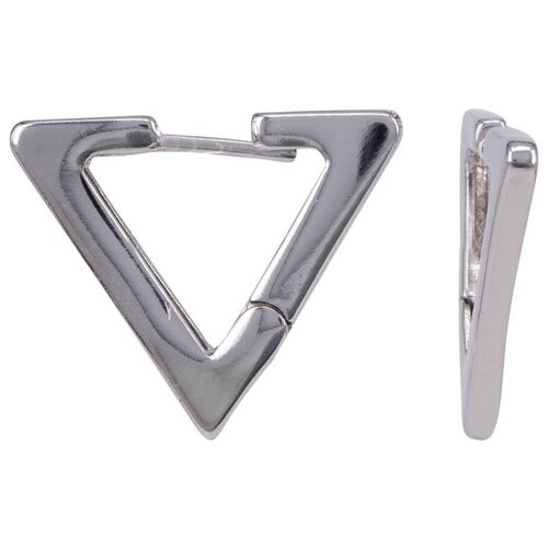 фото Серьги бижутерные треугольники (заводное кольцо, бижутерный сплав, серебристый) 1-56520 otokodesign